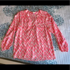Lilly Pulitzer Silk 3/4 Sleeve Blouse (S)